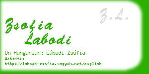 zsofia labodi business card