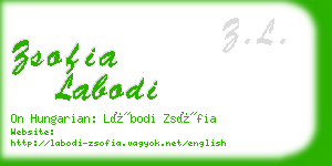 zsofia labodi business card